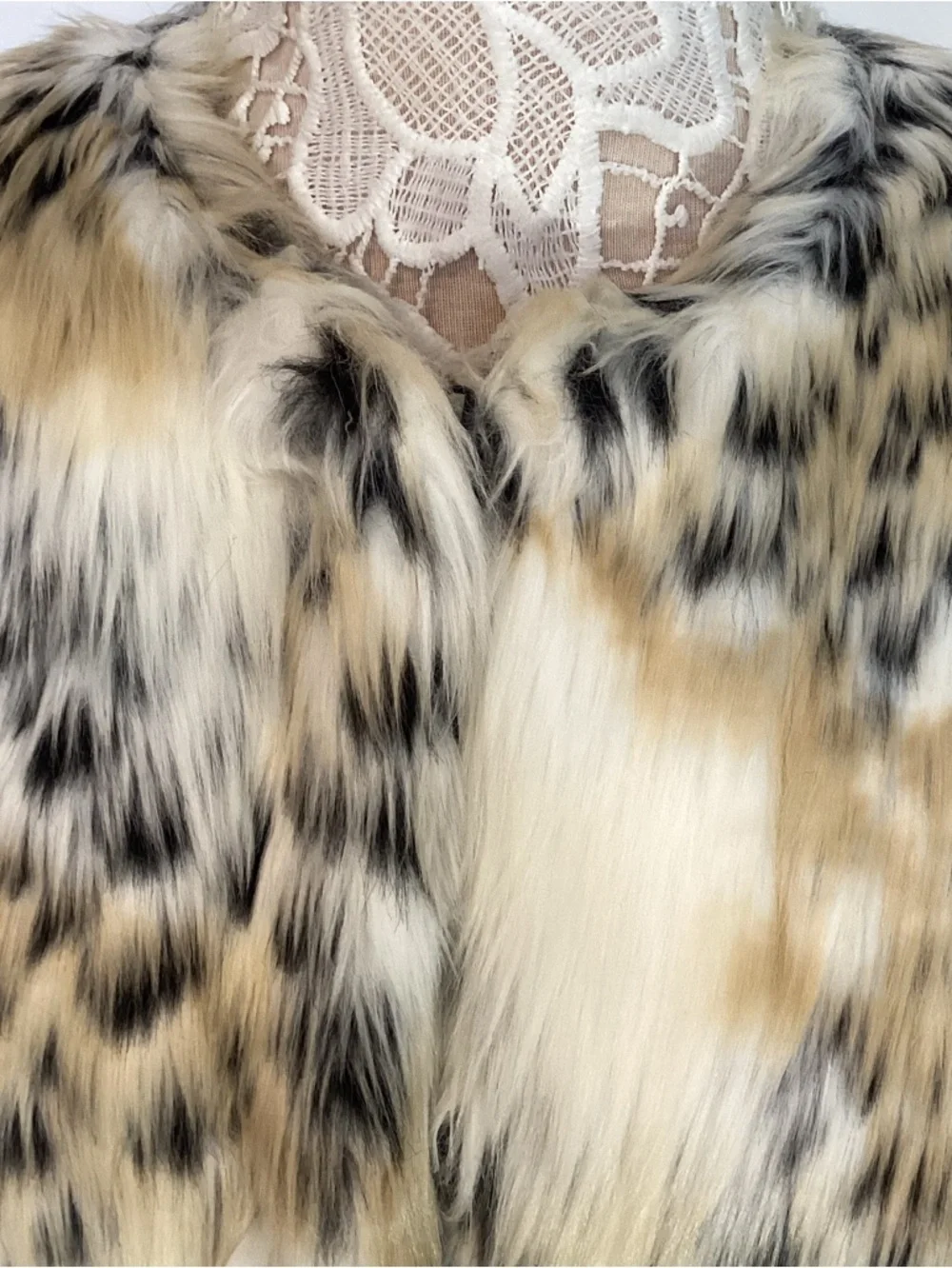 Betsey Johnson faux fur jacket leopard print - Picture 4 of 6